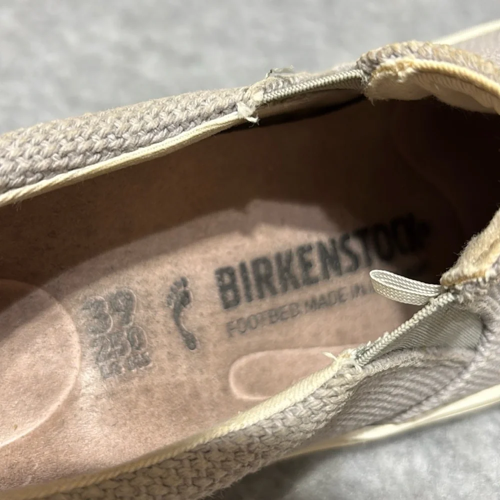 BIRKENSTOCK Flat Canvas grey Suede Low Shoes Size EUR 39 US 8 - Picture 6 of 11